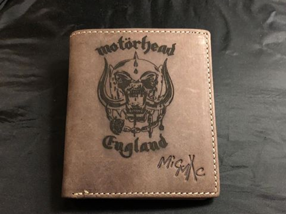 gelaserde leren portemonee